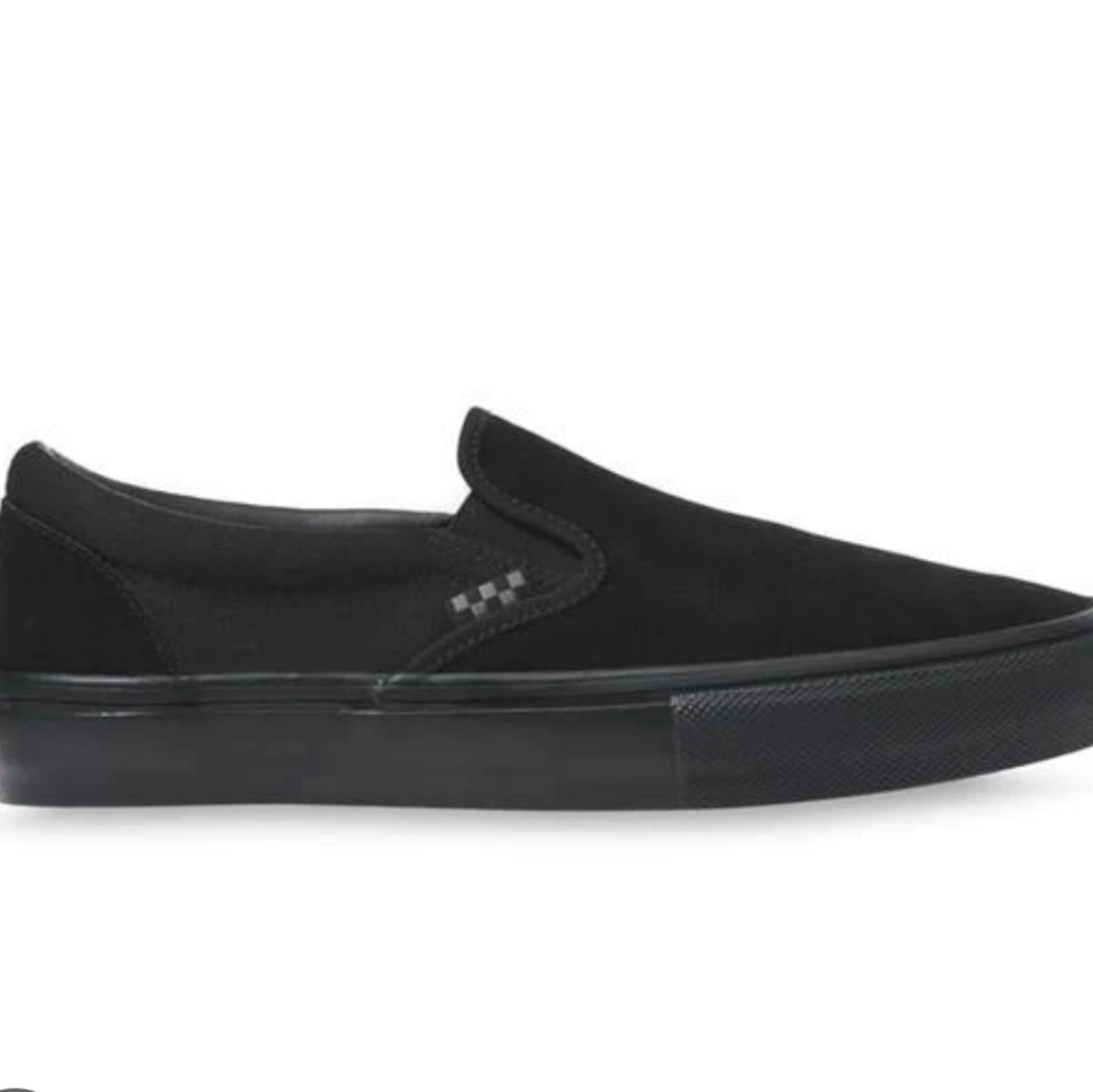 Prelove Men Vans low Top Slipon Suede Sneakers Color Black Size US Men's 3.5